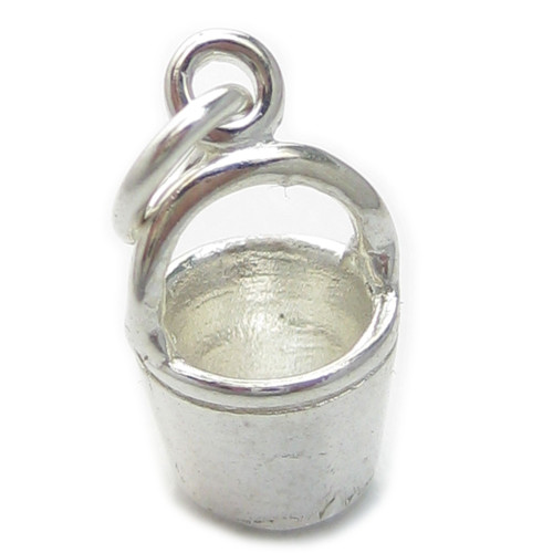 Bucket sterling silver charm .925 x 1 Buckets charms