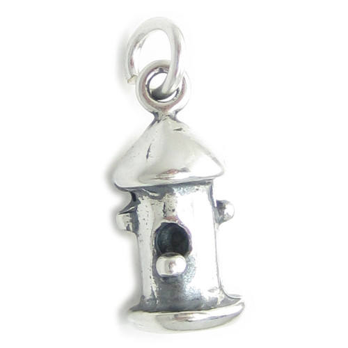 Bird Feeder House sterling silver charm .925 x 1 Birds Feeding charms