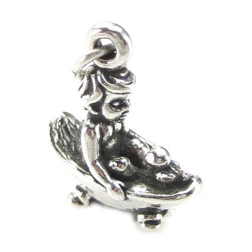 Child in a Bath sterling silver charm .925 x 1 Baths & Bathing Time