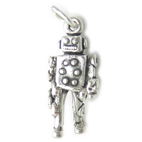 Robot sterling silver charm .925 x 1 Space and Robots charms