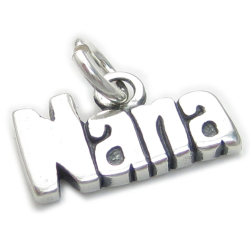 Nana sterling silver charm .925 x 1 Grandmother Granny Nan charms