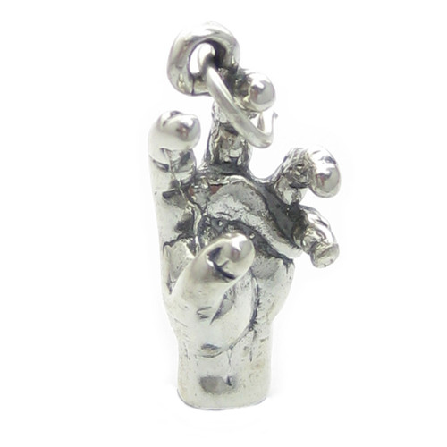 Haunted Hand sterling silver charm .925 Halloween Hands charms
