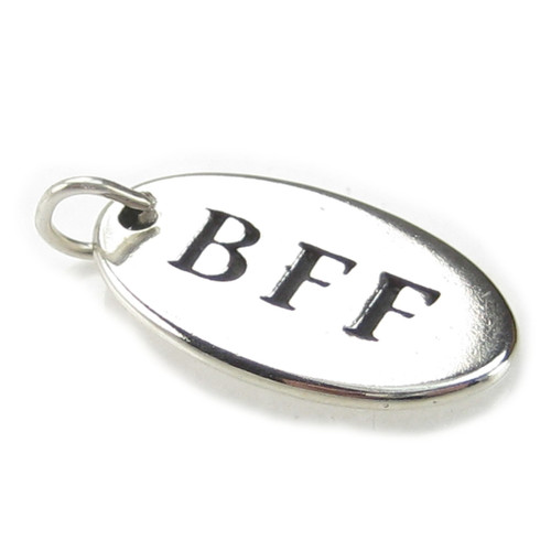 BFF Tag sterling silver charm .925 Best Friends Forever charms
