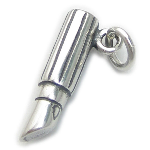 Lipstick sterling silver charm .925 Lip Stick Lippy beauty charms