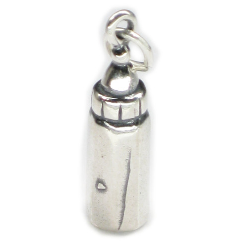 Baby Bottle sterling silver charm .925 x 1 Babies drinking charms