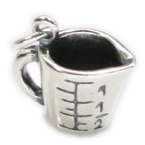 Measuring Jug sterling silver charm .925 x 1 Measure jugs