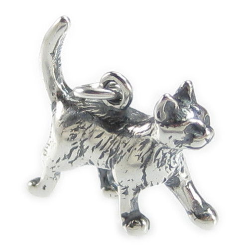 Pussy Cat sterling silver charm .925 x 1 Puss Cats charms