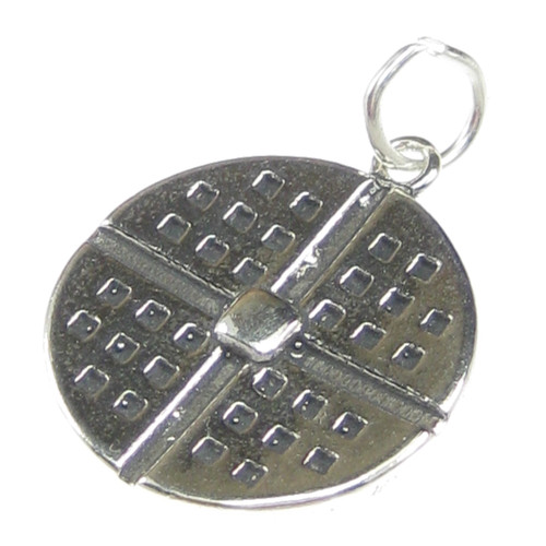Waffle sterling silver charm .925 Waffel Wafel Waffles charms