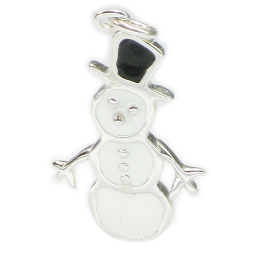 Snowman sterling silver charm pendant .925 x 1 Snowmen charms