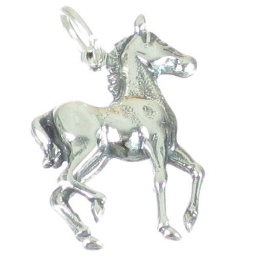 Horse 2D sterling silver charm charm pendant .925 Horses charms