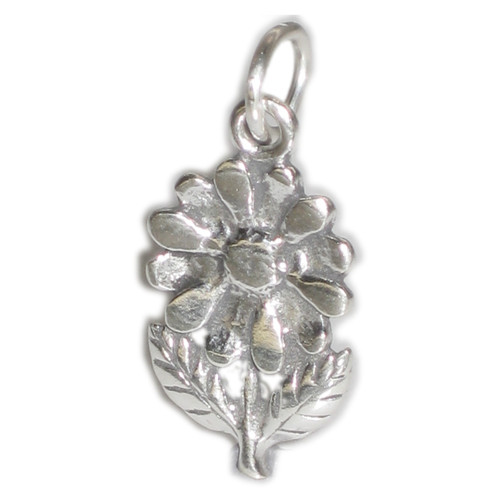 Flower sterling silver charm .925 x 1 Flowers Floral charms A1
