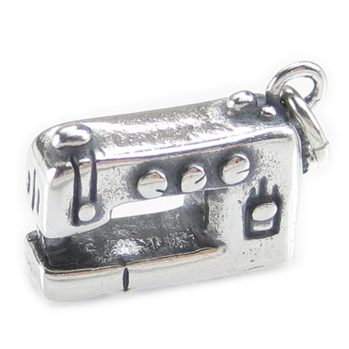 Sewing Machine sterling silver charm .925 x 1 Dressmaker charms