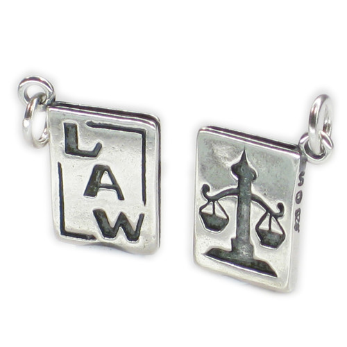 LAW Scales of Justice sterling silver charm .925 x 1 Legal charms