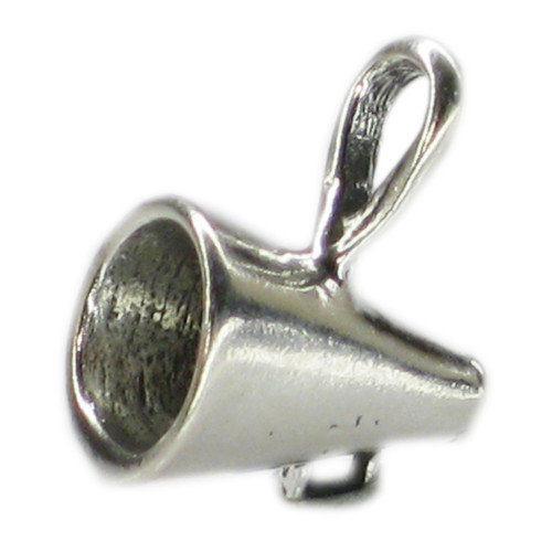 Loudhailer megaphone sterling silver charm .925 x 1 Loud Hailer charms