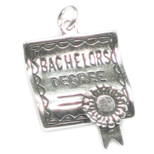 Bachelors Degree sterling silver charm .925 x 1 Degrees charms