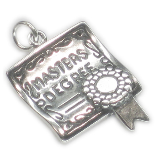Masters Degree sterling silver charm .925 x 1 Master Degrees charms