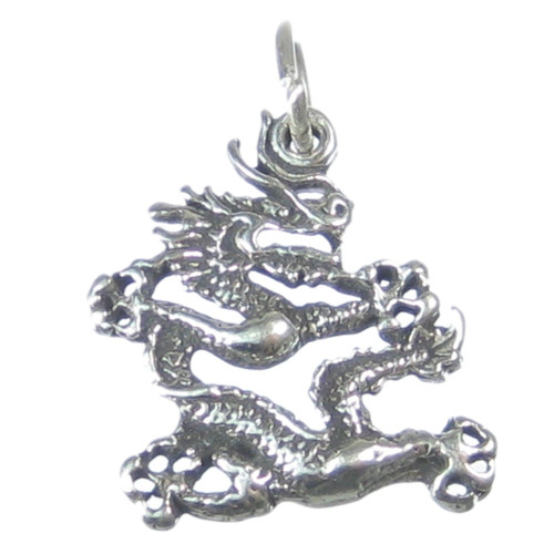 Dragon sterling silver charm .925 x 1 Chinese Dragons charms Pendants