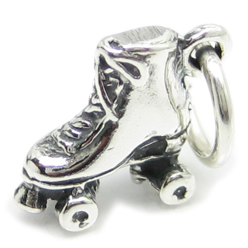 Roller Skate TINY sterling silver charm .925 x 1 Rollerskate charms