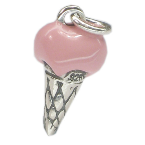 Ice Cream cone sterling silver charm .925 x 1 Ices charms B