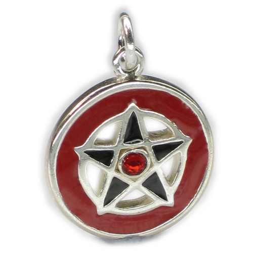 Pentagram sterling silver charm pendant .925 pentagrams