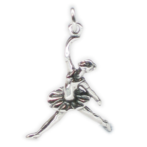 Ballerina sterling silver charm .925 x 1 Ballet and Ballerinas charms