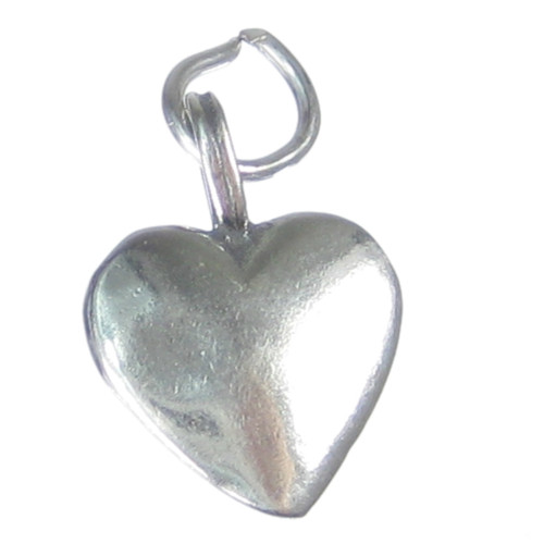 Heart sterling silver charm .925 x 1 Hearts Love charms A1