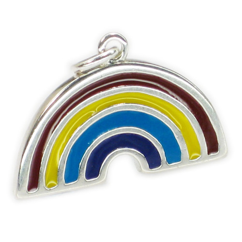 Rainbow sterling silver charm pendant .925 x 1 Rainbows Jewellery