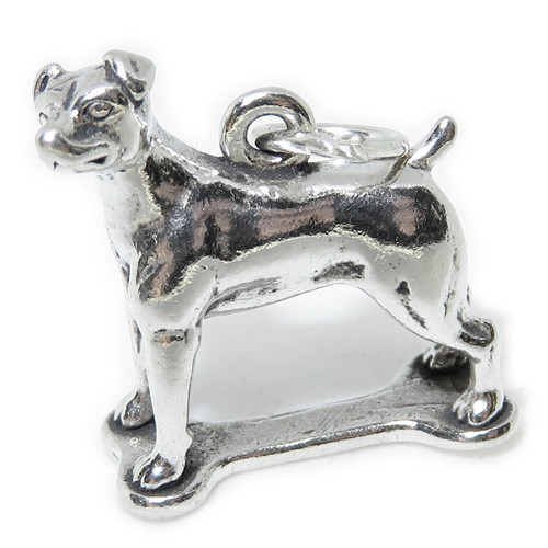 Jack Russell dog sterling silver charm .925 Russel Terriers