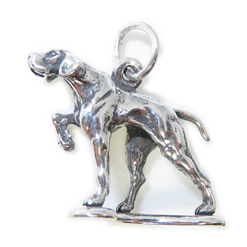 Pointer Dog sterling silver charm .925 x 1 Pointers Dogs charms