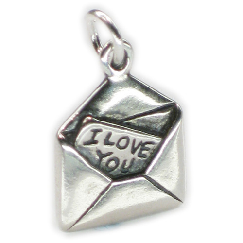 Love Letter I Love You sterling silver charm .925 Loving charms