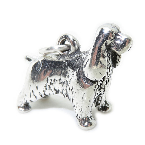 Spaniel sterling silver charm .925 Spaniels and Mad Dogs!