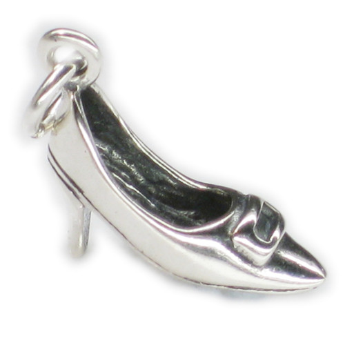 Pump Style shoe sterling silver charm .925 x 1 shoes charms