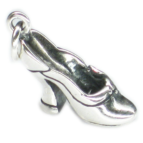 Vintage Pump style shoe sterling silver charm .925 x 1 shoes charms