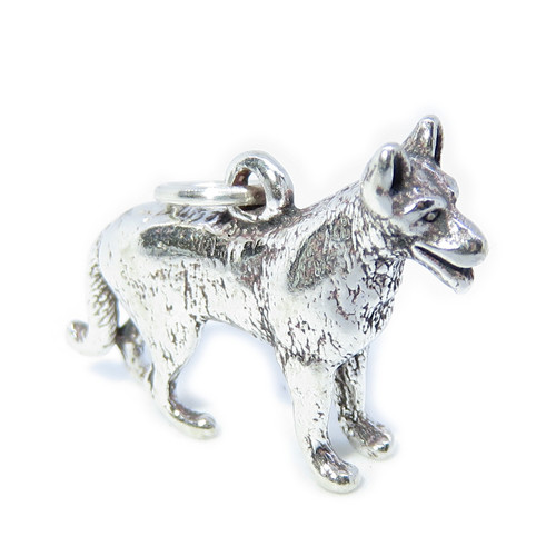 German Shepherd Dog sterling silver charm .925 Dogs charms A3