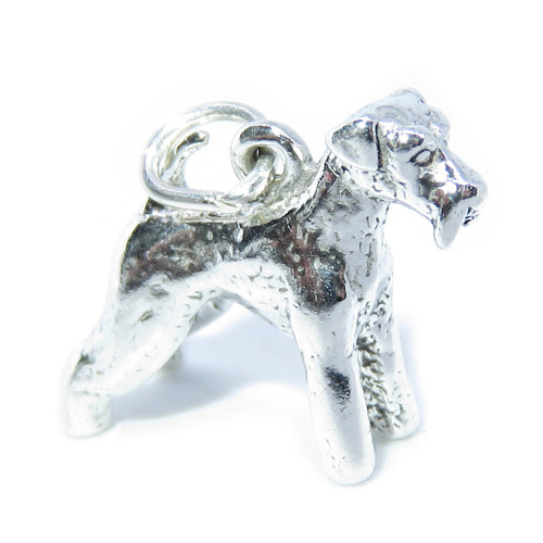 Airedale Dog sterling silver charm .925 Airedales Dogs charms