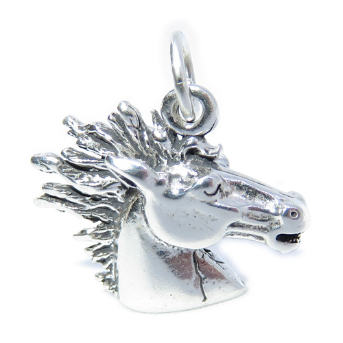 Horse Head sterling silver charm .925 x 1 Equine & Horses charms