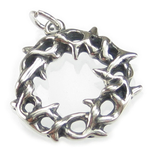 Crown of Thorns sterling silver charm .925 x 1 Holy Crown charms