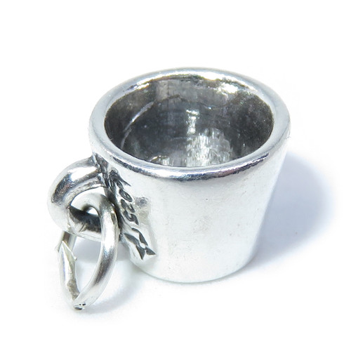 Mug - Cup sterling silver charm .925 x 1 Cups and Mugs charms