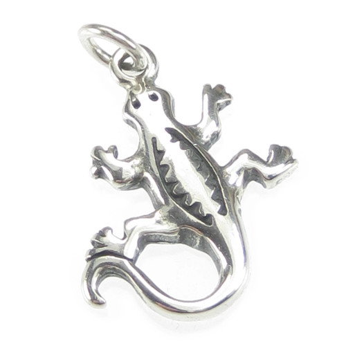 Lizard sterling silver charm .925 x 1 Reptile and Lizards charms