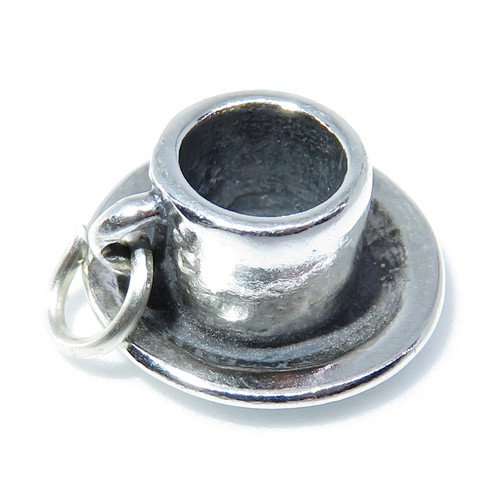 Espresso coffee cup sterling silver charm .925 Coffees charms