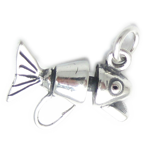 Fishing Lure sterling silver charm .925 Fisherman Lures charms