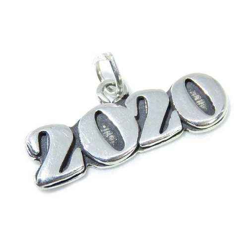 2020 Year sterling silver charm .925 & Birthdays charms