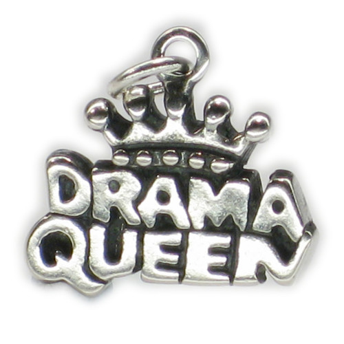 Drama Queen sterling silver charm .925 x 1 An overly dramatic person.