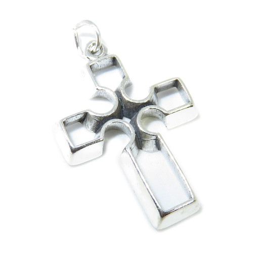Cross open work sterling silver pendant .925 Crosses Pendants