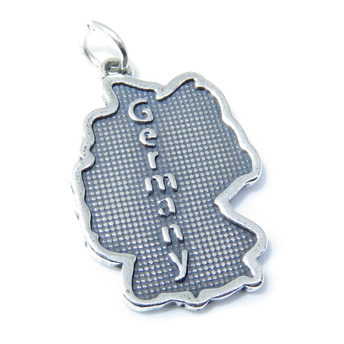 Germany Map sterling silver charm .925 x 1 Germans Deutschland charms