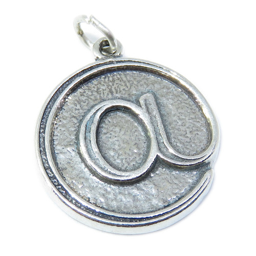 @ AT sign sterling silver charm pendant .925 x 1 Email signs charms