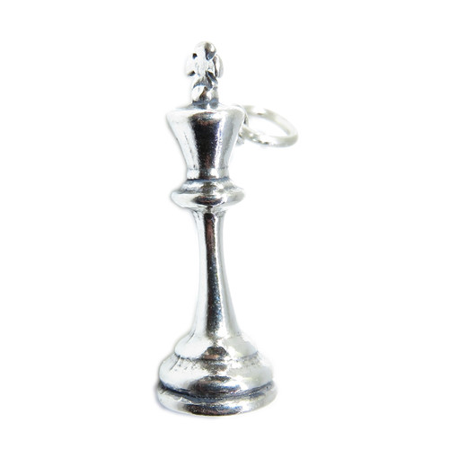 King Chess Piece sterling silver charm .925 x 1 Kings Pieces charms