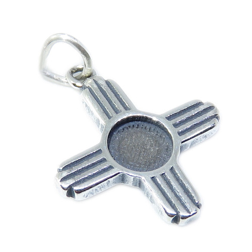 Zia sterling silver charm .925 x 1 Sacred Sun Symbol charms