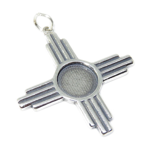 Zia sterling silver pendant .925 x 1 Sacred Sun Symbol pendants