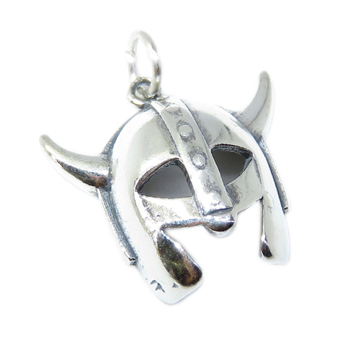 Viking Helmet sterling silver charm .925 x 1 Vikings helmets charms